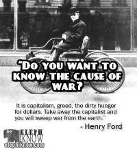 Capitalism is the cause of war